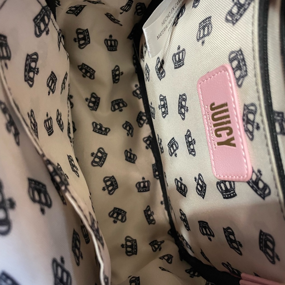 Juicy Couture Pink and Yellow Backpack with Wallet - Picture 8 of 12